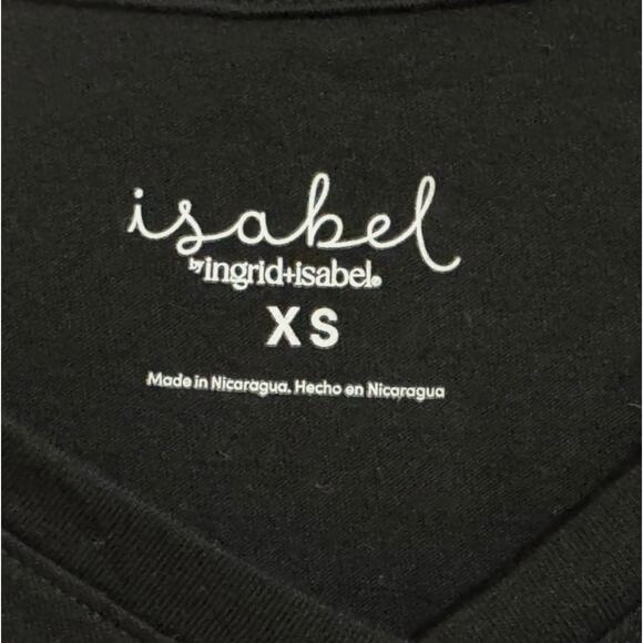 Isabel by Ingrid + Isabel Maternity T-Shirt XS Black Nursing Sheath Mom V-Neck - Picture 4 of 4